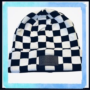 Gold Blush Black & White Checkered Brand New